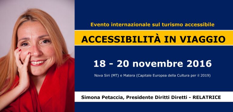 ACCESSIBILITÀ IN VIAGGIO: Simona Petaccia tra i relatori dell’evento internazionale